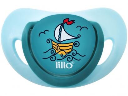 Chupeta Silicone Ortodôntico Lillo Baby Elegancy - Azul 6 Meses