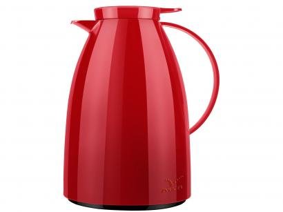 Bule de Café Térmico de Polipropileno Vermelho - 1L Invicta Viena com Gatilho