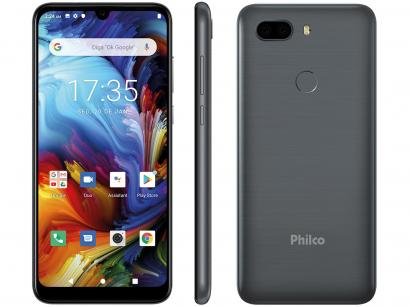 Smartphone Philco PCS02SG HIT MAX 128GB Space Grey - 4G 4GB RAM Tela 6" Câm. Dupla + Selfie 8MP