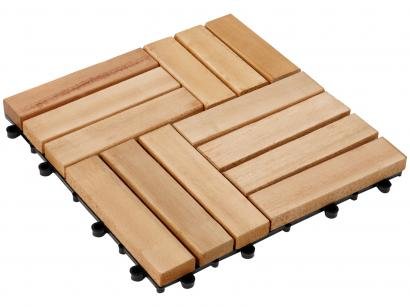 Mini Deck Modular de Madeira de Eucalipto - Stain Jatoba 30x30cm Massol Sevilla