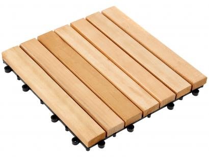 Mini Deck Modular de Madeira de Eucalipto - Stain Jatoba 30x30cm Massol DP503