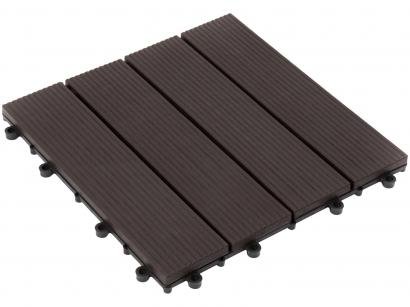 Mini Deck de Polipropileno Frisado Ipê 30x30cm - Massol DE2842