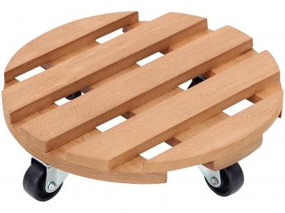Suporte para Vaso de Chão com Rodinhas Massol - SF504 Stain Jatoba 22cm
