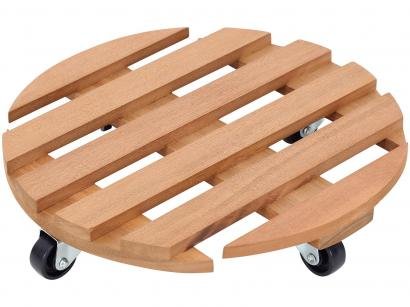 Suporte para Vaso de Chão com Rodinhas Massol - SF511 Stain Jatoba 28cm