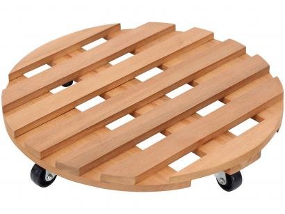 Suporte para Vaso de Chão com Rodinhas Massol - SF719 Stain Jatoba 34cm