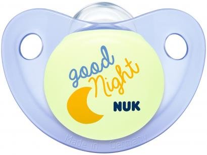 Chupeta Silicone Ortodôntico NUK Baby Care - Night & Day Boy Azul 6 meses