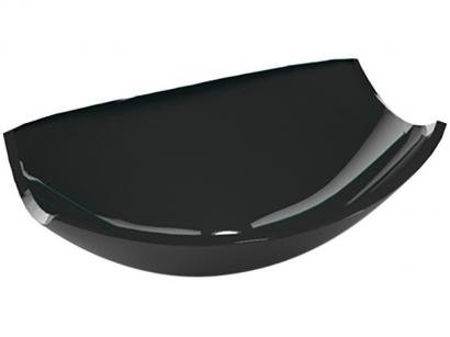 Cuba para Banheiro VB Cristais Simples de Vidro - de Apoio Oval 39x28cm Barril Preta