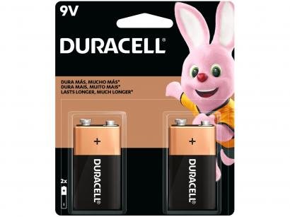 Bateria Alcalina Duracell 9V - 2 Unidades