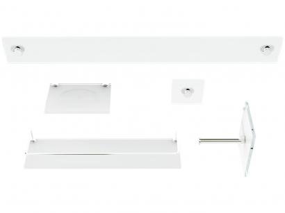Kit Banheiro Vidro VB Cristais Vitru Colorati - Branco 5 Peças
