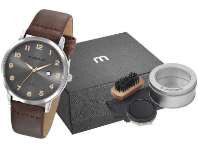 Relógio Masculino Mondaine Analógico - 76724G0MVNH1K2 Marrom com Acessório