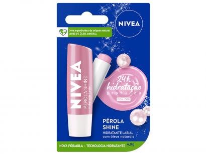 Protetor Labial Nivea Pérola Shine - Hidratação Profunda 4,8g
