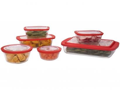Conjunto de Assadeiras de Vidro Marinex Prática - 6 Peças