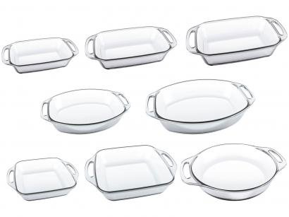Conjunto de Assadeiras de Vidro Marinex - 15800201342475 8 Peças