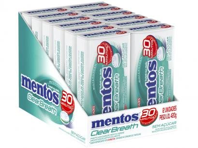 Pastilha Mentos Clear Breath Wintergreen - sem Açúcar 420g Display