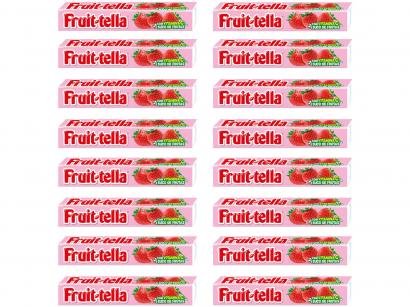 Bala Fruittella Morango com Vitamina C e Suco de - Frutas 640g Stick 16 Unidades