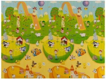 Tapete Infantil Fazendinha para Quarto Retangular - Recreio Parquinho 150x200cm Jolitex