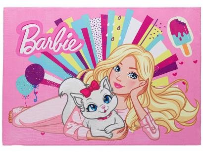Tapete Infantil Barbie Retangular Joy Mattel - 70x100cm Jolitex
