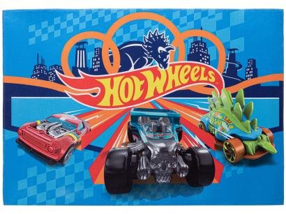 Tapete Infantil Hot Wheels Retangular Joy Mattel - 70x100cm Jolitex