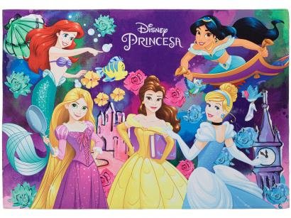 Tapete Infantil Encontro das Princesas Retangular - Joy Disney 70x100cm Jolitex
