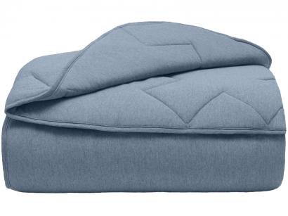 Edredom Solteiro Buettner Malha Basic - Azul