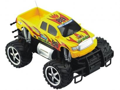 Carrinho de Controle Remoto - Giant Four Weeler Pickup 7 Funções CKS Amarelo