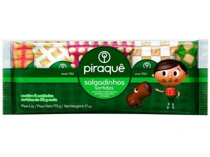 Salgadinho Sortidos Pizzaquê Presuntinho - Queijinho Gergelim 175g Piraquê 5 Unidades