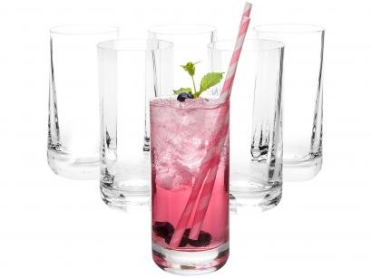 Jogo de Copos de Cristal Transparente 340ml - 6 Peças Oxford Illusion