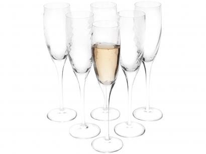 Jogo de Taças para Espumante Cristal 240ml - 6 Peças Oxford Twist 517