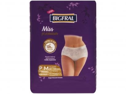 Roupa Íntima Feminina Descartável Bigfral - Miss Premium Regular P/M 7 Unidades
