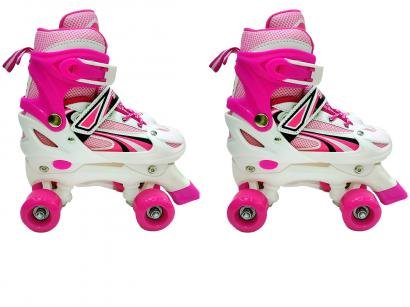 Patins 4 Rodas Infantil Xplast 4262 Pink