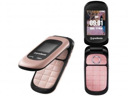 Celular Gradiente Neo S 105R Flip Dual Chip 32MB - Rádio FM MP3 Desbloqueado