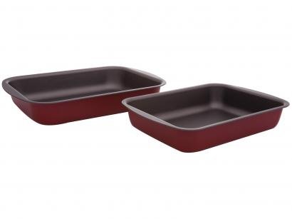 Jogo de Formas de Alumínio Antiaderente Brinox - Bakeware 2 Peças