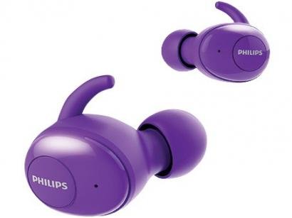 Fone de Ouvido Bluetooth Philips TWS SHB2505PP/10 - Intra-auricular com Microfone Roxo