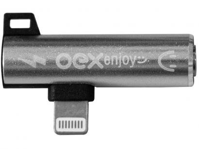 Adaptador Lightning para Saída Lightning e P2 - 2 em 1 OEX Enjoy AD200 Duo