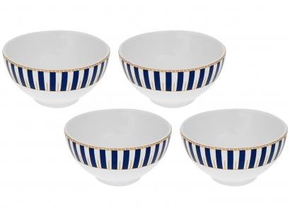 Conjunto de Bowls de Cerâmica Scalla Colorido - 500ml Concept Art Decor 4 Peças