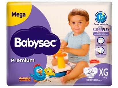 Fralda Babysec Premium Galinha Pintadinha - Tam. XG 11 a 14kg 26 Unidades