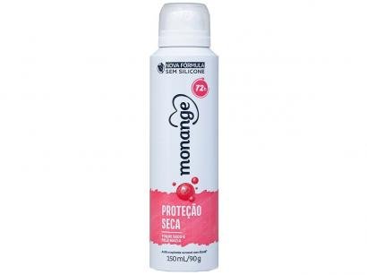 Desodorante Monange Proteção Seca Aerossol - Antitranspirante Feminino Floral 150ml