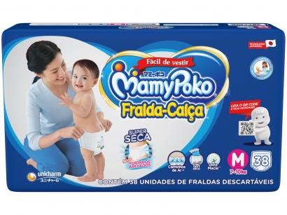 Fralda MamyPoko Jumbo Calça Tam. M - 7 a 10kg 38 Unidades
