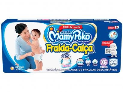 Fralda MamyPoko Jumbo Calça Tam. XG - 12 a 17kg 28 Unidades