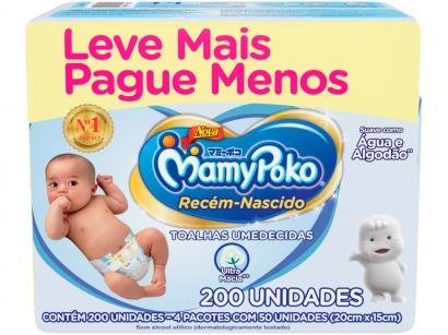 Toalha Umedecida MamyPoko Recém-Nascido - 200 Unidades