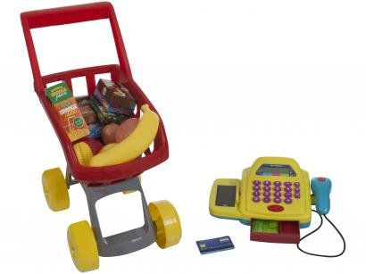 Carrinho de Supermercado de Brinquedo Mini Market - 10 Peças Xplast