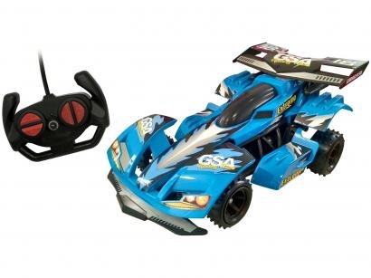 Carrinho de Controle Remoto Garagem - Extreme 7 Funções Candide Azul