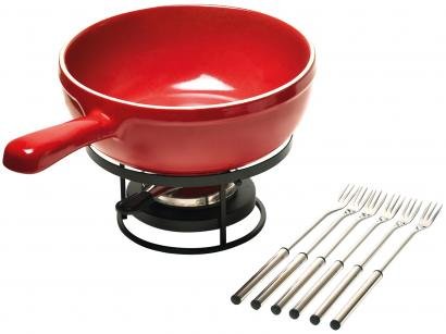 Aparelho de Fondue Cerâmica Emile Henry - Vermelho 9 Peças 33453034
