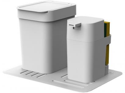 Kit Pia Cozinha Branco Soprano E-Combo - 3 Peças