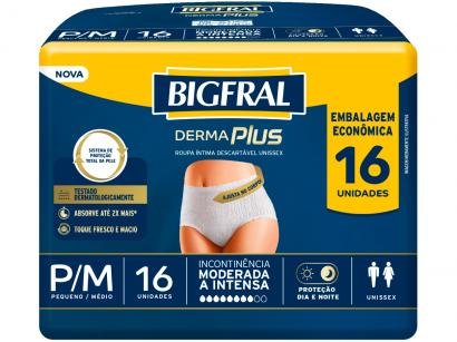 Roupa Íntima Descartável Bigfral P/M Premium - Pants 16 Unidades