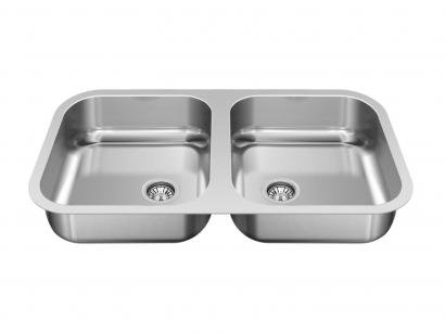 Cuba para Cozinha GhelPlus Dupla Inox de Embutir - Retangular 74x40cm Premium N3 2C
