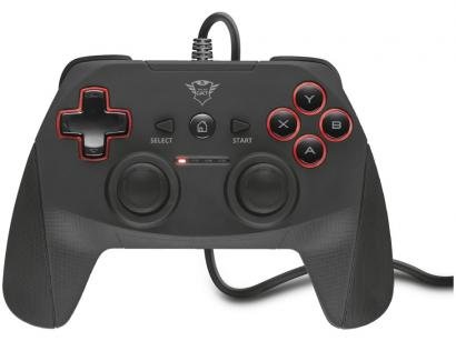 Controle para PC e PS3 com Fio Yula GXT 540 - Trust Preto