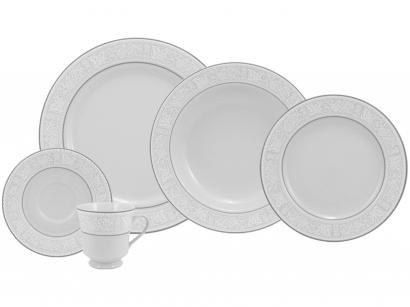 Aparelho de Jantar 20 Peças Schmidt Porcelana - Redondo Branco Martha