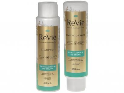 Kit Shampoo e Condicionador Revie - Revitalizador de Brilho 350ml Cada