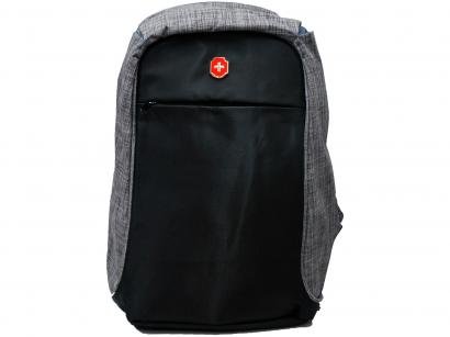Mochila Executiva para Notebook até 16" - Antifurto Swissland YS28142C Preto e Cinza
